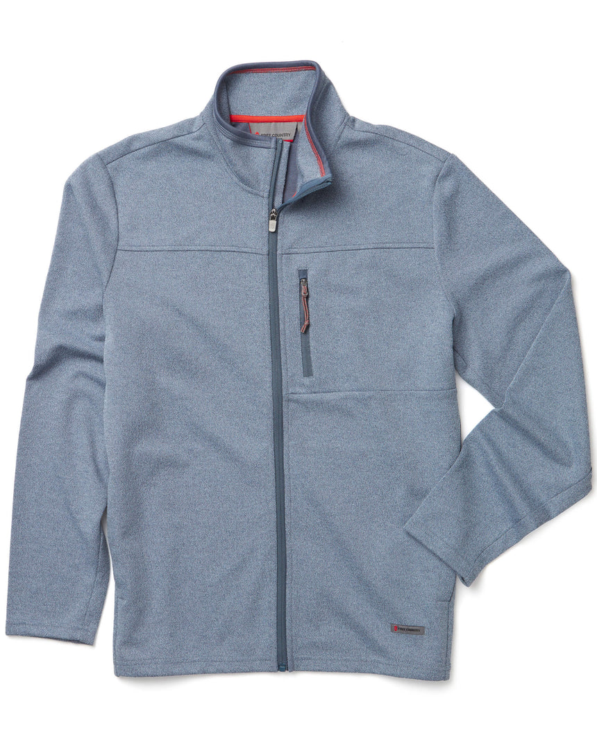 Free Country Men's FreeCycle® Double Knit Full Zip Fleece Jacket - - #color_compass-blue