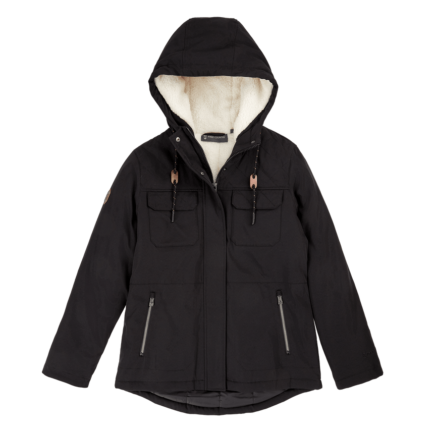 Women's Cascade Canvas Riva II Jacket - Black - S #color_black