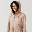 [Victoria is 5’11” wearing a size Small.] Women's Lightweight Cascade Canvas Jacket - Khaki - S #color_khaki