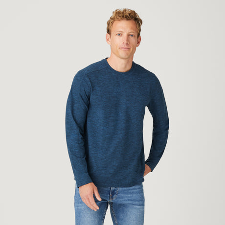 Men's FreeCycle® Sueded Spacedye Long Sleeve Crew Neck