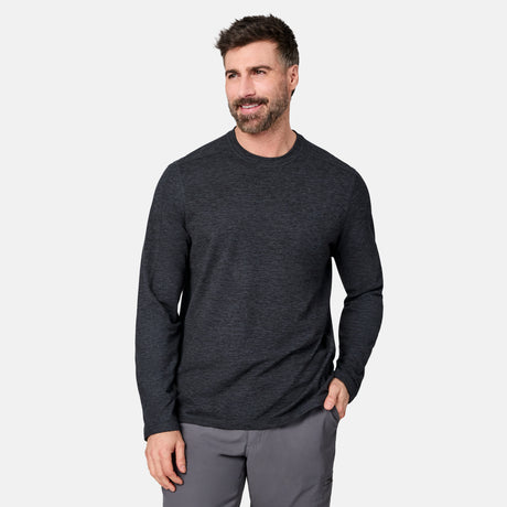 Men's FreeCycle® Sueded Spacedye Long Sleeve Crew Neck