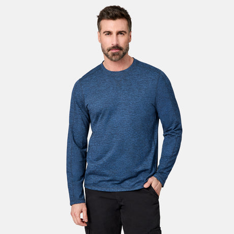 Men's FreeCycle® Sueded Spacedye Long Sleeve Crew Neck
