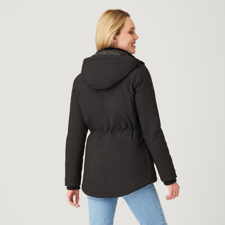 Women's Thermo Super Softshell® Long Jacket - Black - S #color_black