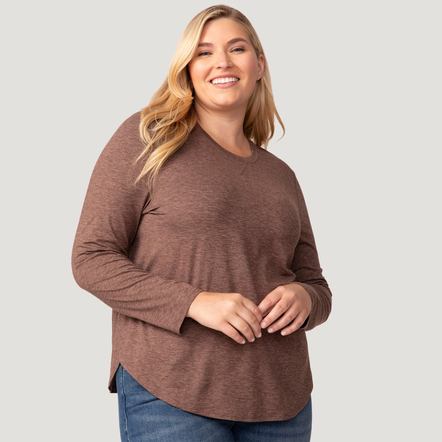 Women's Plus Size Cloud Knit All Day Crew Neck Top