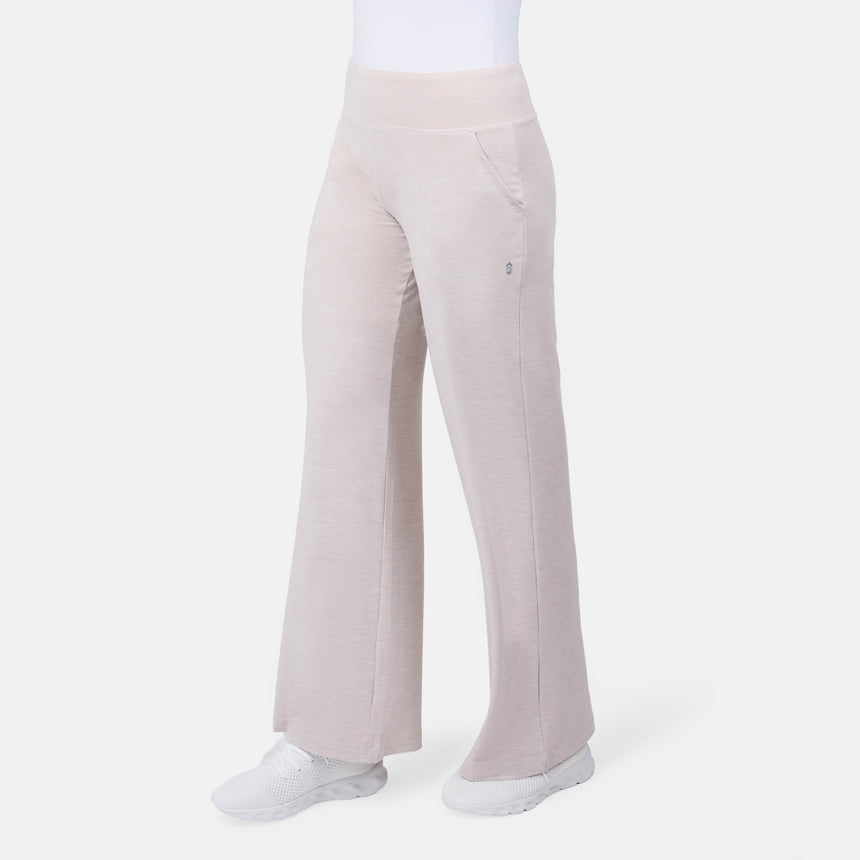 [Model is wearing size S] Light tan pants worn by a person on a white background