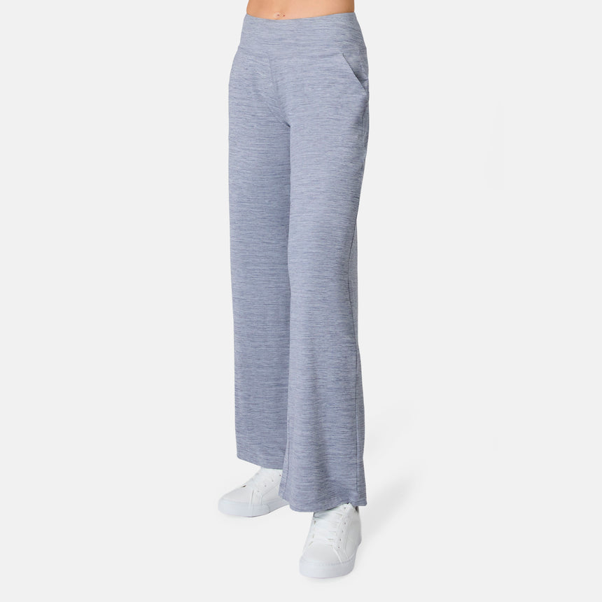 [Model is wearing size S] Gray sweatpants worn by a person on a white background