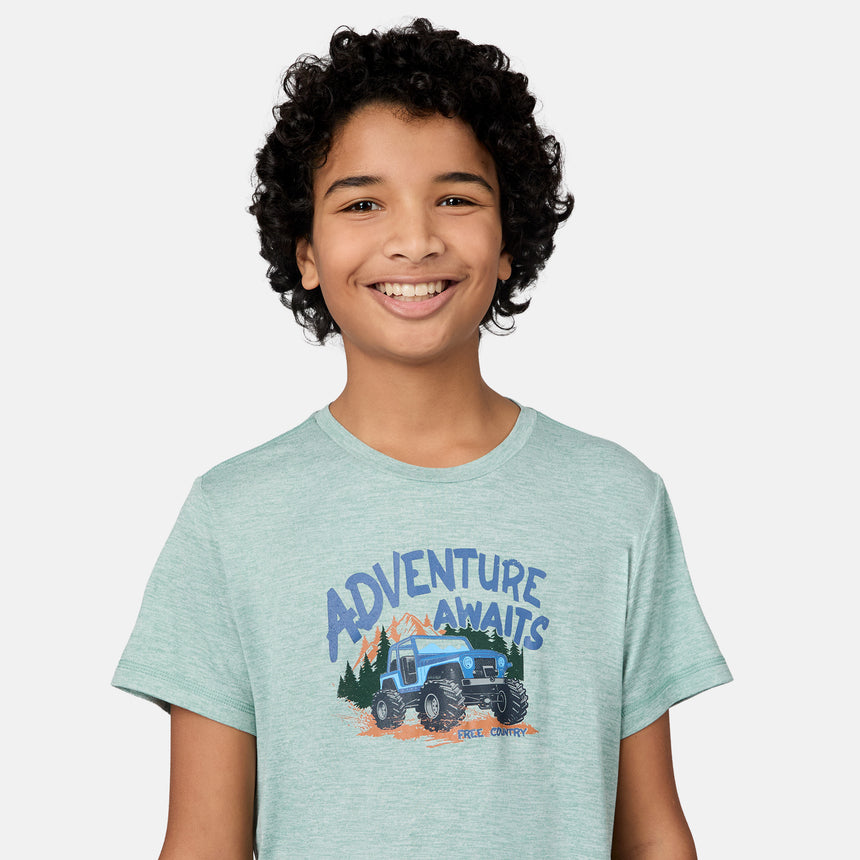Boys' Microtech® Graphic Crew Neck Shirt
