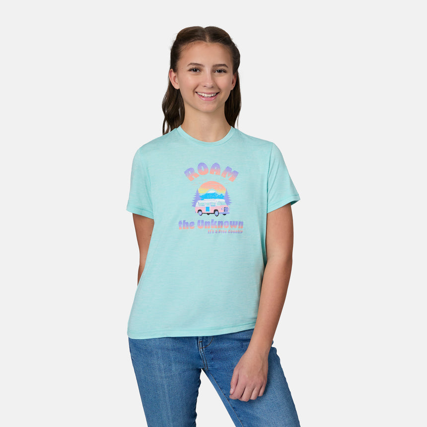 Girls' Microtech® Graphic Crew Neck Shirt
