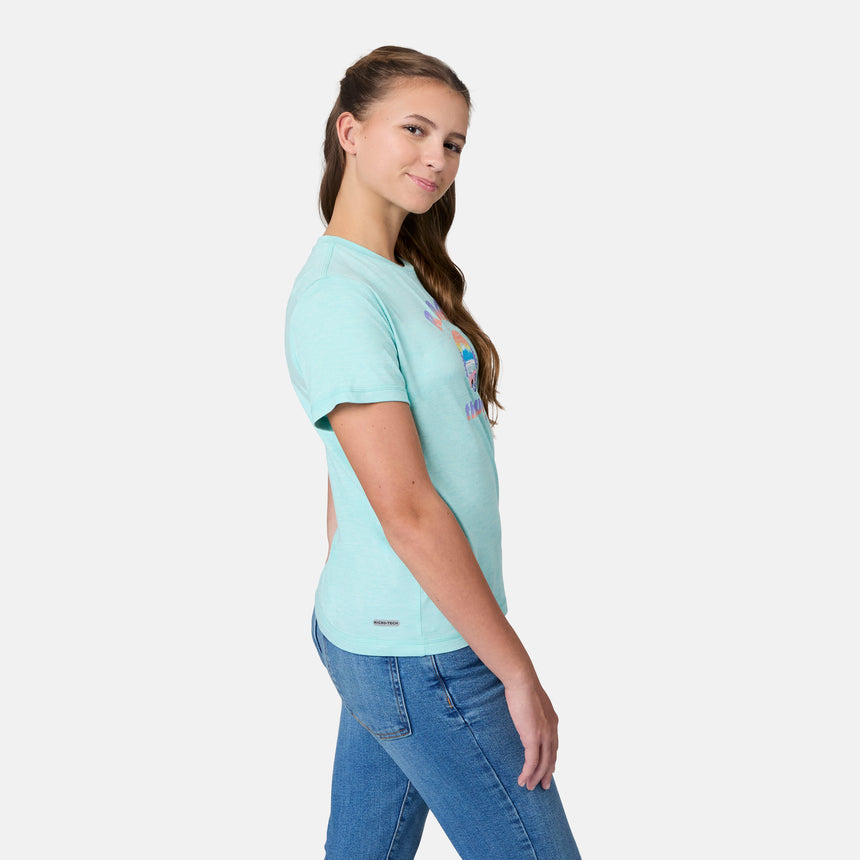 Girls' Microtech® Graphic Crew Neck Shirt