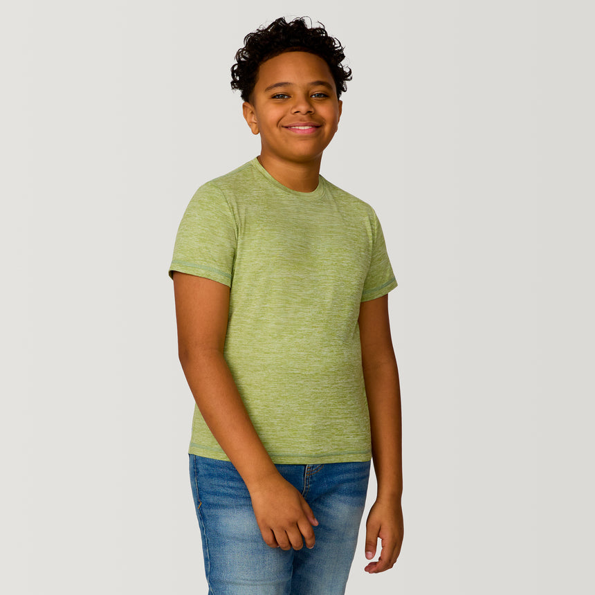 Boys' Microtech® Crew Neck Shirt - XL – PISTACHIO #color_pistachio