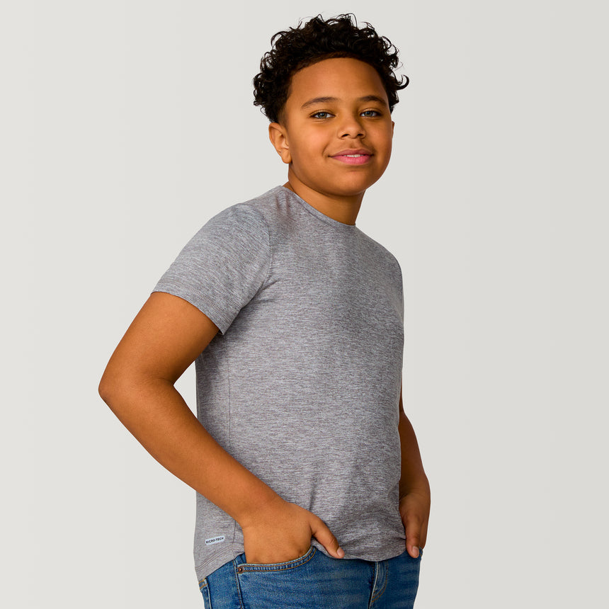 Boys' Microtech® Crew Neck Shirt - XL – ROCK #color_rock