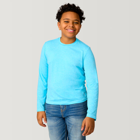 Boys' Microtech® Long Sleeve Shirt - XL – AQUA #color_AQUA