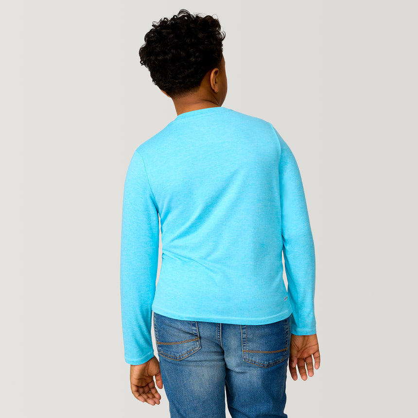 Boys' Microtech® Long Sleeve Shirt - XL – AQUA #color_AQUA