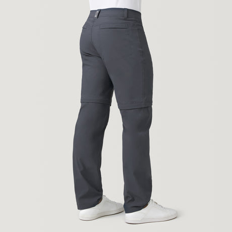 [Model is wearing a size Medium.] Men's Nylon Stretch Convertible Pant - Deep Charcoal #color_deep-charcoal