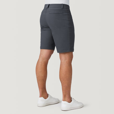 [Model is wearing a size Medium.] Men's Nylon Stretch Convertible Pant - Deep Charcoal #color_deep-charcoal