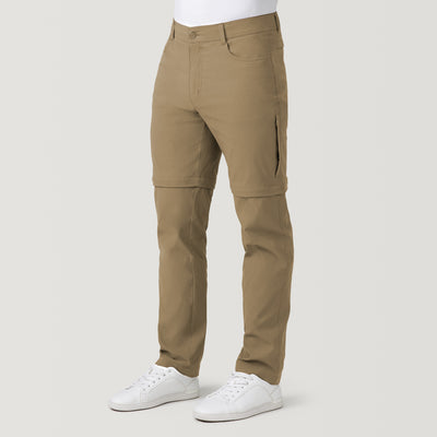 Men's Nylon Stretch Convertible Pant - Khaki #color_khaki
