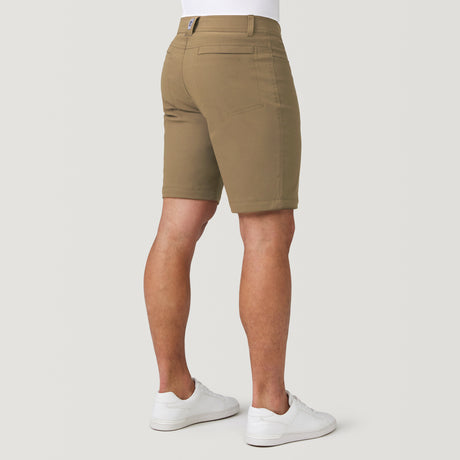 [Model is wearing a size Medium.] Men's Nylon Stretch Convertible Pant - Khaki #color_khaki