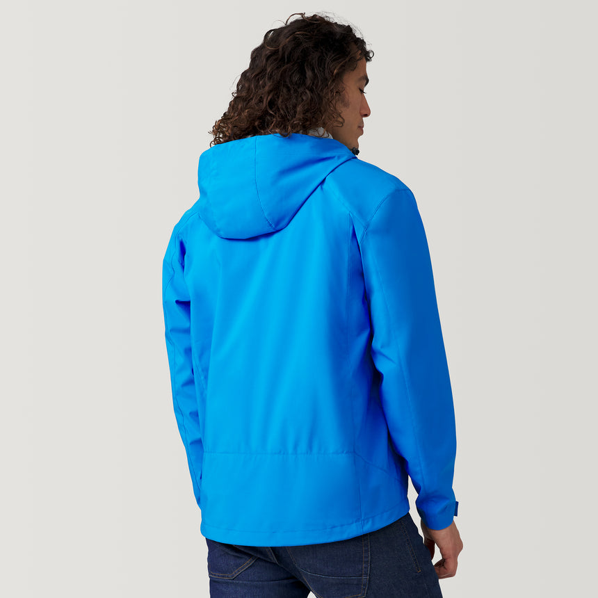 [Jordan is 6’2” wearing a size Medium.] Men's Hydro Lite Spectator Jacket - Electric Blue #color_electric-blue