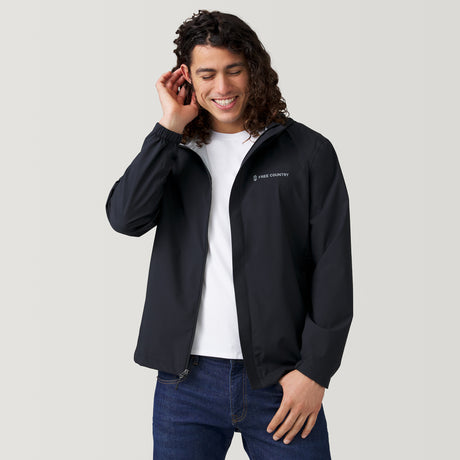 [Jordan is 6’2” wearing a size Medium.] Men's Hydro Lite Spectator Waterproof Jacket - Black - M #color_black