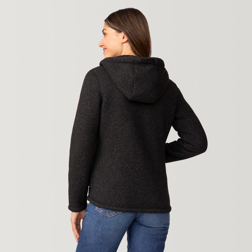 [Olga is 5’9" wearing a size Small.] Women's Mountain Fleece Jacket - S - Black #color_black