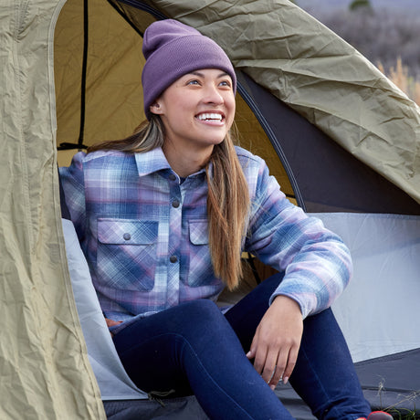 Women's Koshi Adirondack Flannel Shirt Jacket - Stormy Plaid