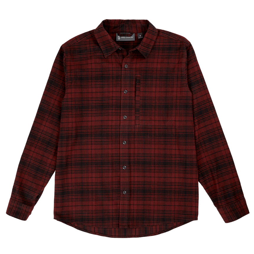 Men's Easywear Flannel Shirt - Auburn Plaid - M #color_auburn-plaid