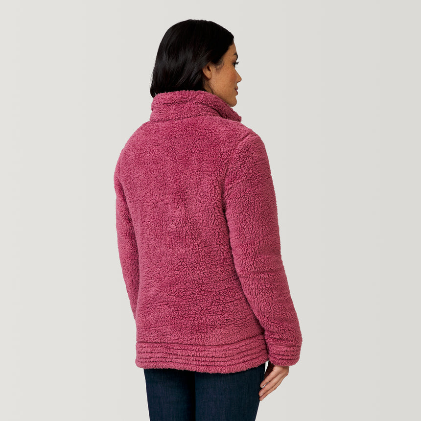 [Megan is 5'6" wearing a size Small.] Women's Sierra Butter Pile® II Jacket - Pink Clay - S #color_pink-clay