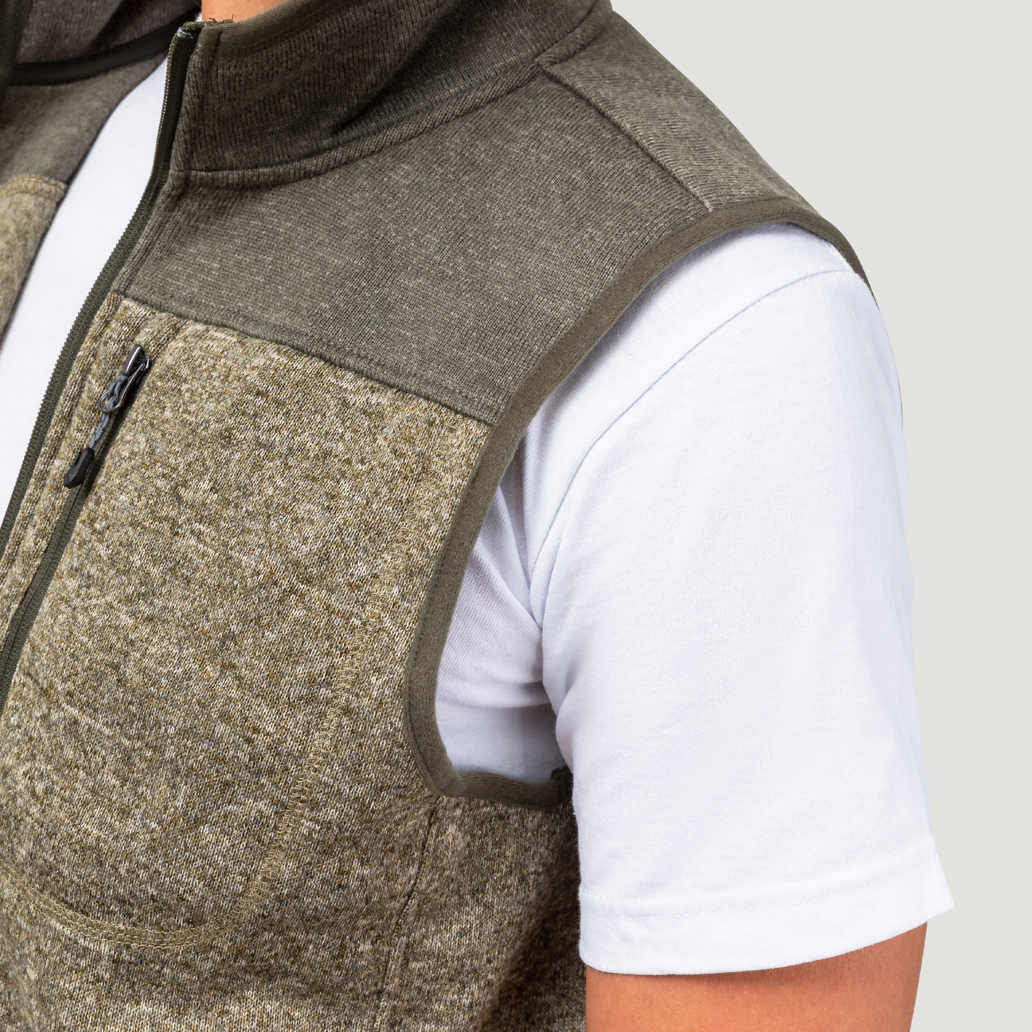 Men's Full Zip Color Block Sweater Fleece Vest – Free Country