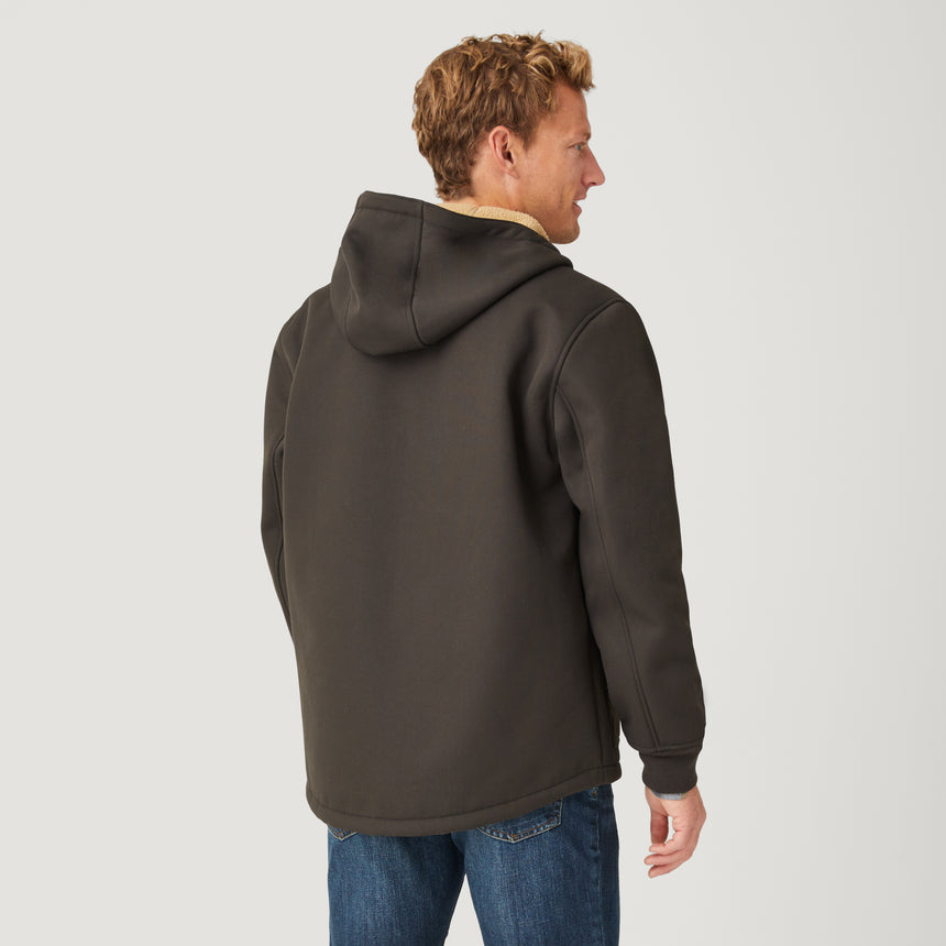 Men's Wind River Burly Canvas Softshell Jacket - Fudge - M #color_fudge