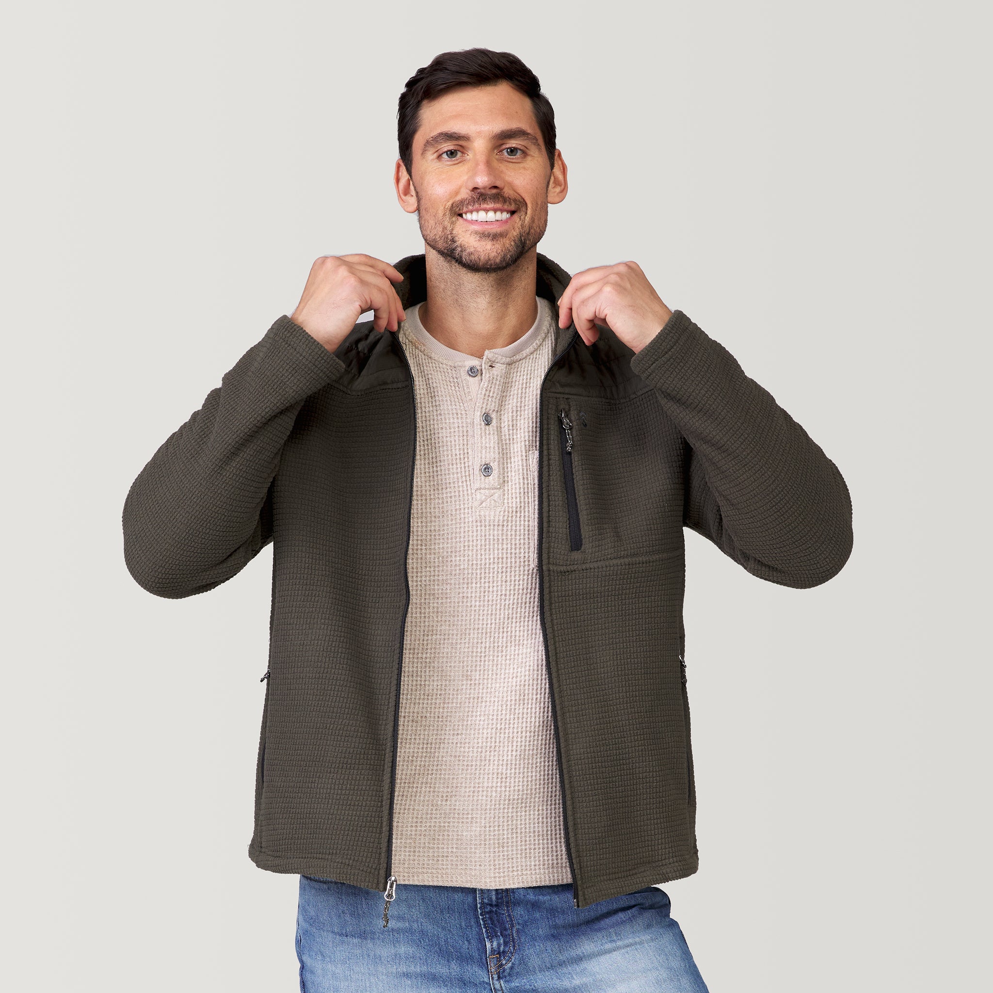 Men s Grid Fleece Chayote Jacket Free Country