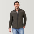 Men's Grid Fleece Chayote Jacket - Dark Olive #color_dark-olive