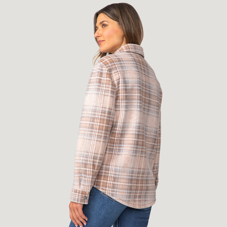 Women's Chill Out Fleece Shirt Jacket- S - Linen #color_linen