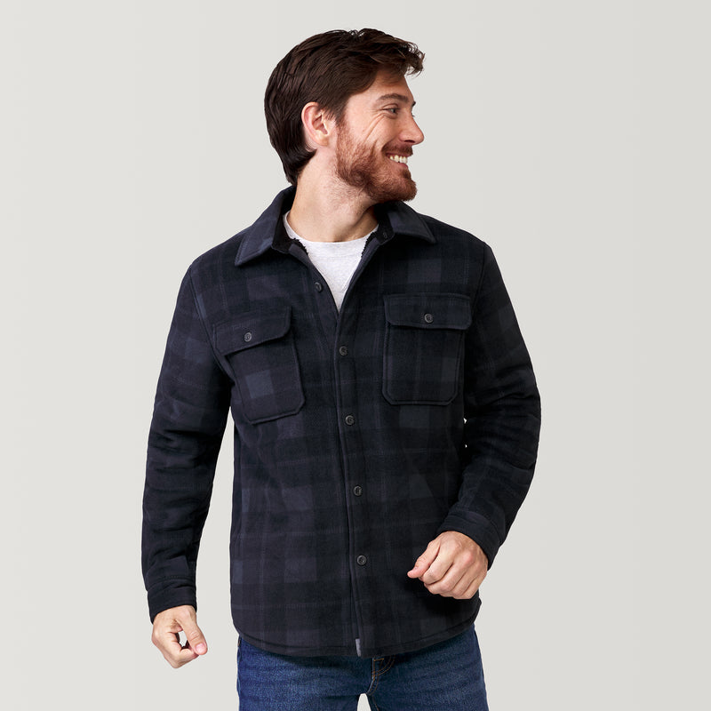 Mens mountain ridge discount plaid fleece hoodie