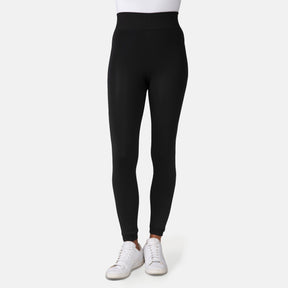 [Model is wearing a size Small.] Women's Faux Fur Lined Legging - S - Black #color_black