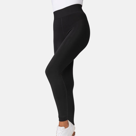[Model is wearing a size Small.] Women's Faux Fur Lined Legging - S - Black #color_black