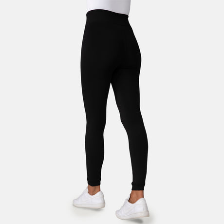 [Model is wearing a size Small.] Women's Faux Fur Lined Legging - S - Black #color_black