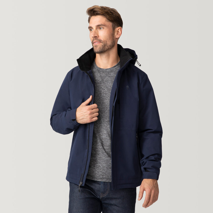 [Matt is 6'2" wearing a size Medium.] Men's Ski Patrol 3-in-1 Systems Jacket - Dark Navy - M #color_dark_navy