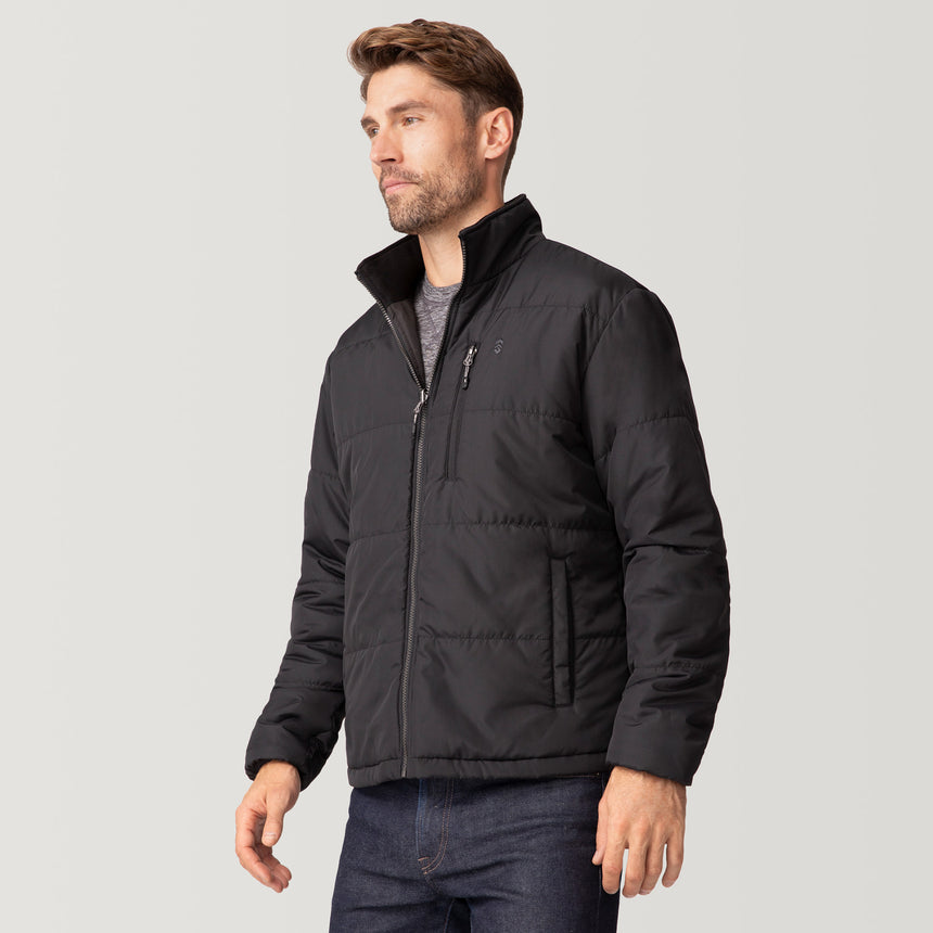 [Matt is 6'2" wearing a size Medium.] Men's Ski Patrol 3-in-1 Systems Jacket - Dark Navy - M #color_dark_navy