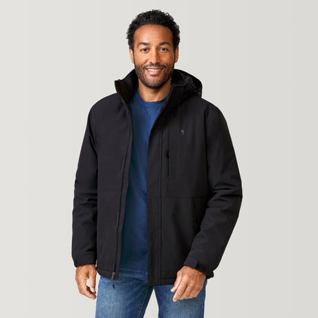 [Jonathan is 6’1” wearing a size Medium.] Men's Denali Mid Weight Jacket - Black - M #color_black