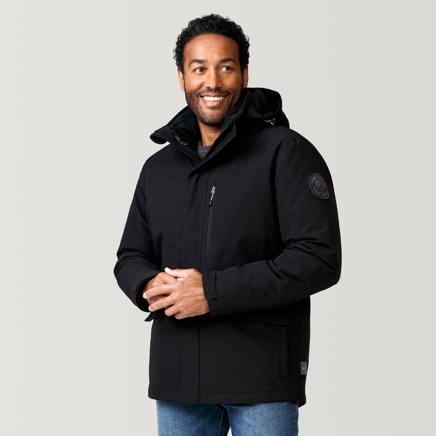 [Jonathan is 6’1” wearing a size Medium.] Men's Ski Patrol 3-in-1 Systems Jacket - Black - M #color_black