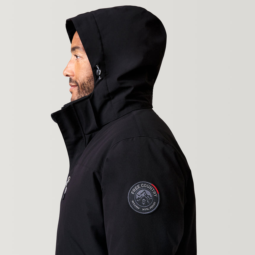 [Jonathan is 6’1” wearing a size Medium.] Men's Ski Patrol 3-in-1 Systems Jacket - Black - M #color_black