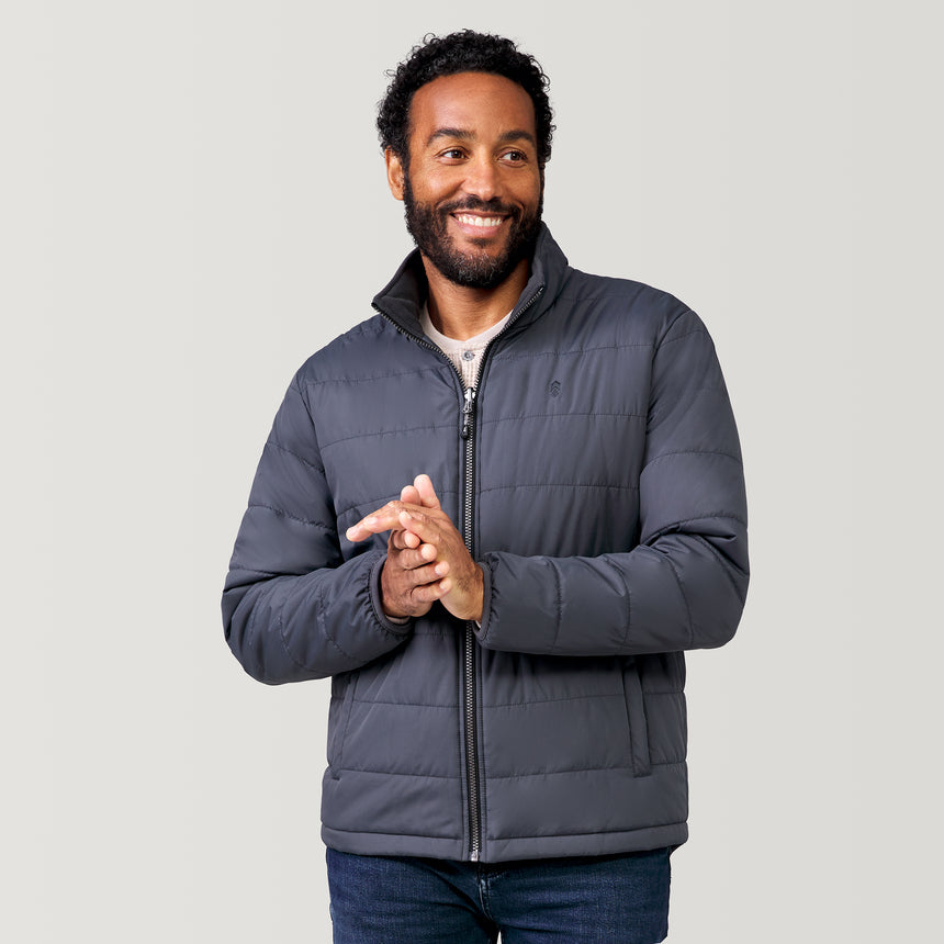 [Jonathan is 6’1” wearing a size Medium.] Men's Ski Patrol 3-in-1 Systems Jacket - Pewter - M #color_pewter