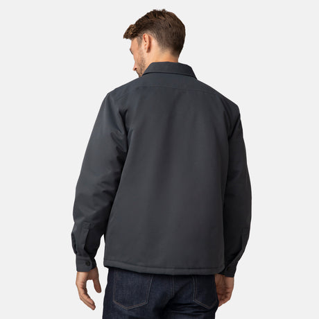 [Matt is 6’2” wearing a size Medium.] Men's Brawny Canvas Function Work Shirt - Coal - M #color_coal