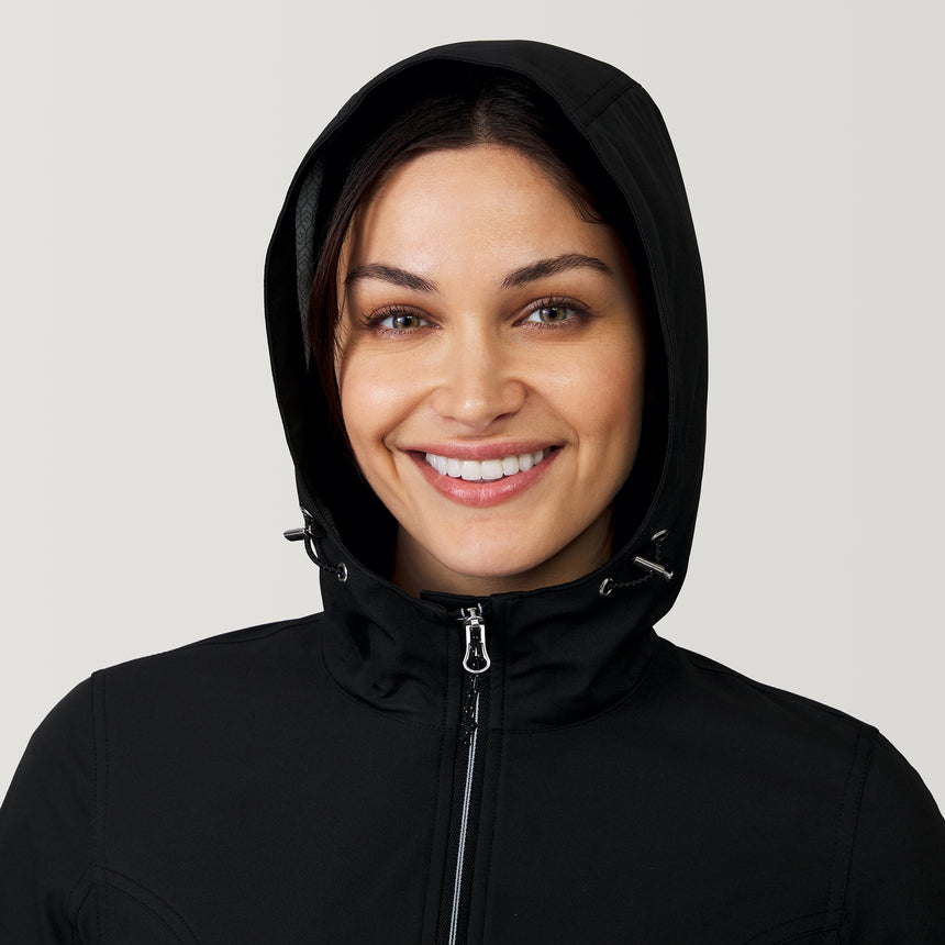 [Michelle is 5’8” wearing a size Small.] Women's X2O Anorak Rain Jacket - Black - S #color_black