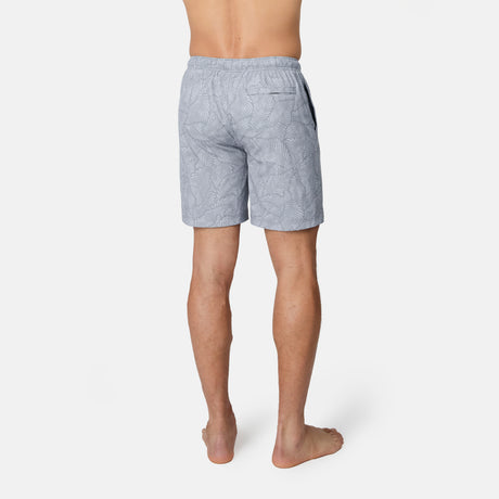 [Model is wearing size M] Person wearing gray shorts on a white background