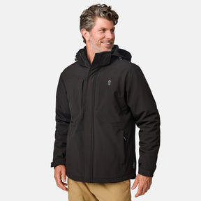 [Jonathan is 6'1" wearing a size Medium.] Men's Atalaya III 3-in-1 Systems Jacket - Black #color_black