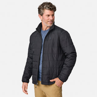 [Jonathan is 6'1" wearing a size Medium.] Men's Atalaya III 3-in-1 Systems Jacket - Black #color_black