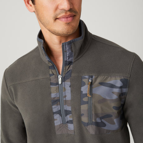 Men's FreeCycle® Super Soft Microfleece 1/2 Zip Mock Neck Shirt