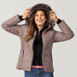 [Olga is 5’9" wearing a size Small.] Women's Brisk II Parka Jacket- S - Driftwood #color_driftwood