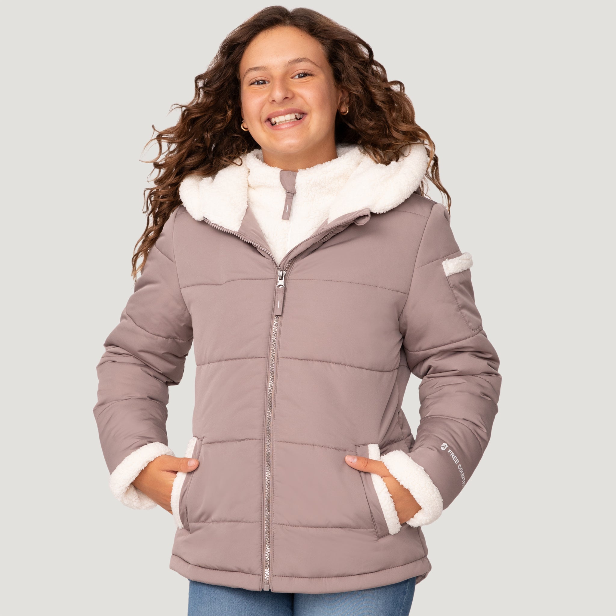 Stratuslite Down popular Faux Shearling-Lined jacket